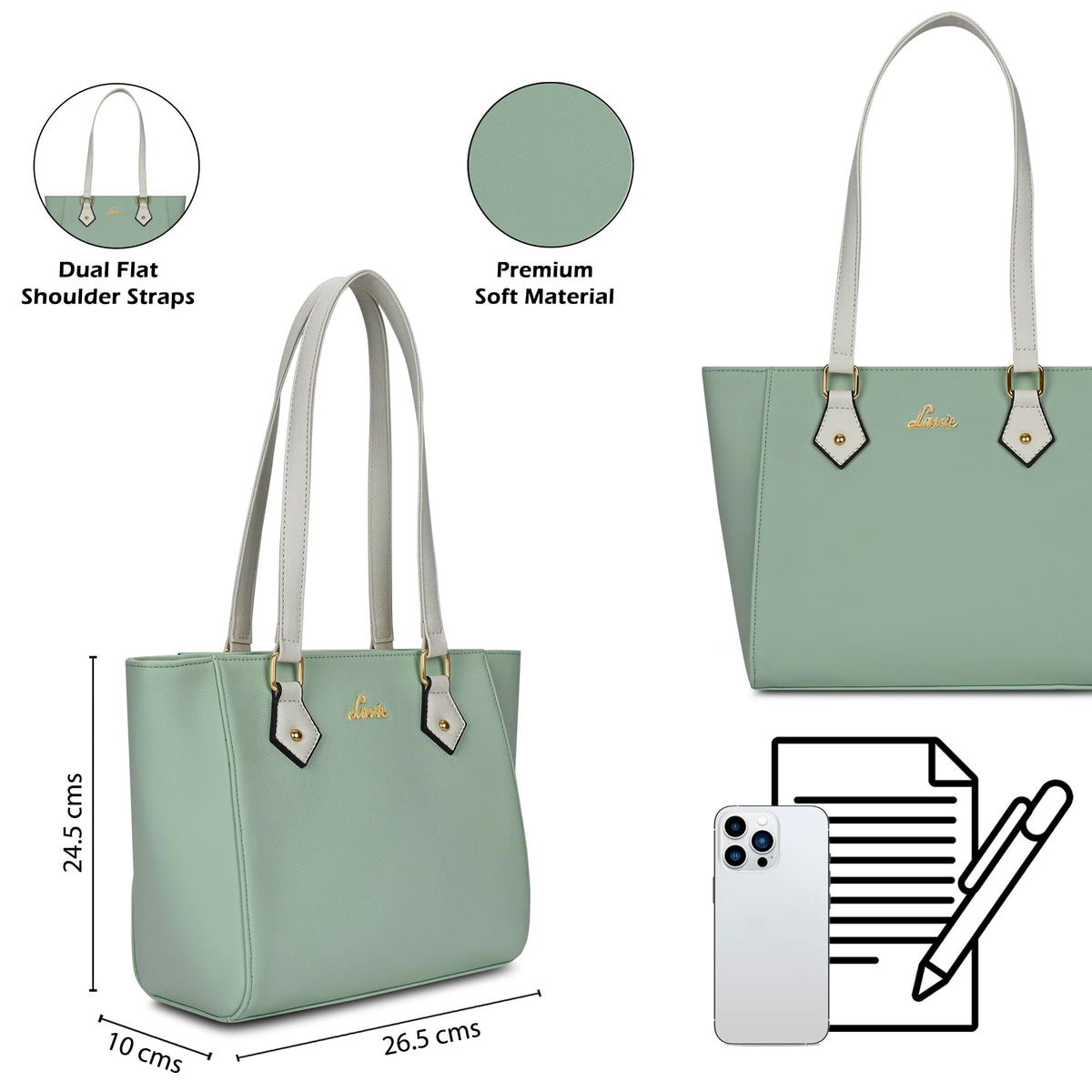 Lavie Pastel Women's Gracie Tote Bag | Tote Bag for Work | Ladies purse | Stylish Shoulder Bag | Gift for Women