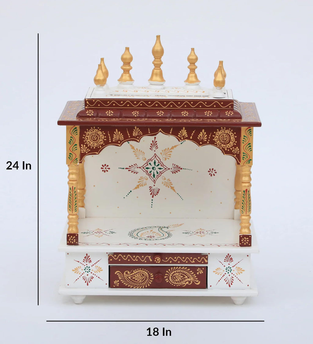Kamdhenu Art and Craft Wooden Temple/Home Temple/Pooja Mandir/Pooja Mandap/Temple for Home (Copy60 Cm)