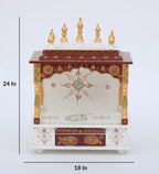 Kamdhenu Art and Craft Wooden Temple/Home Temple/Pooja Mandir/Pooja Mandap/Temple for Home (Copy60 Cm)