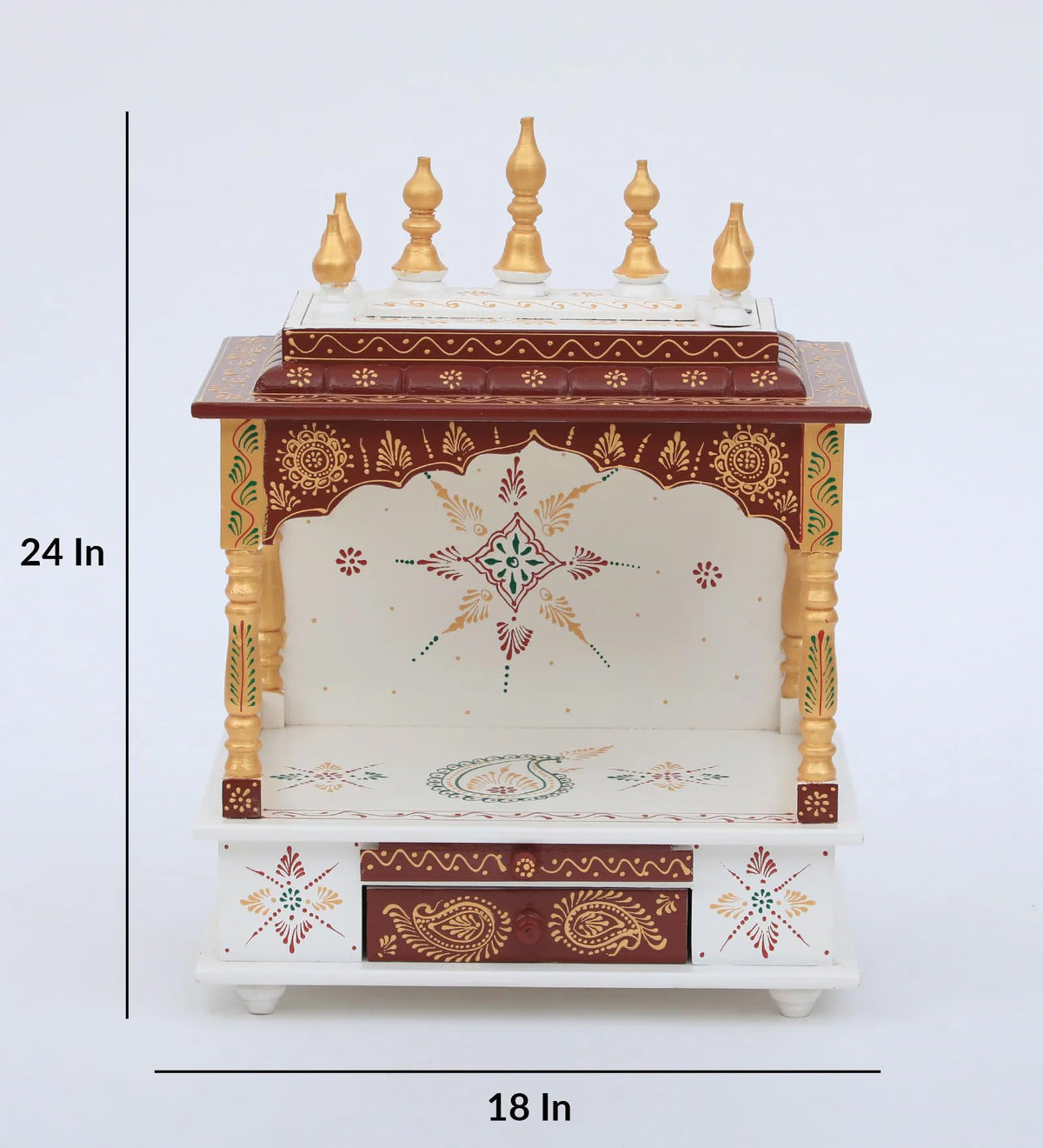 Kamdhenu Art and Craft Wooden Temple/Home Temple/Pooja Mandir/Pooja Mandap/Temple for Home (Copy60 Cm)