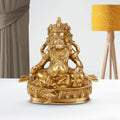 ARTVARKO Lord Kuber Brass Idol kubera for Wealth Prosperity of Money at Work Place and Home for Vastu Remedy Gift 5.5 Inches