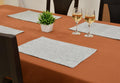Yellow Weaves Jute Texture Table Mats/Placemat 4 Pieces (Silver, 32 X 47 CM) Kafalo