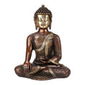 SVARUP Brass Buddha Idol in Bhumisparsha Mudra Statue Tibetan Buddhist Décor Height 12 Inch Weight 6 Kg Color Bronze