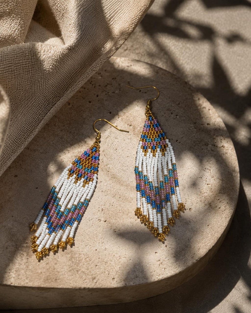 KRITAARTH Handmade Boho Seed Bead Earrings for Women | Multicolor Long Dangle Drop Earrings | Premium Handcrafted Beaded Statement Earrings | Ethnic, Western, Party Fashion Jewellery for Girls & Women