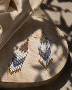 KRITAARTH Handmade Boho Seed Bead Earrings for Women | Multicolor Long Dangle Drop Earrings | Premium Handcrafted Beaded Statement Earrings | Ethnic, Western, Party Fashion Jewellery for Girls & Women