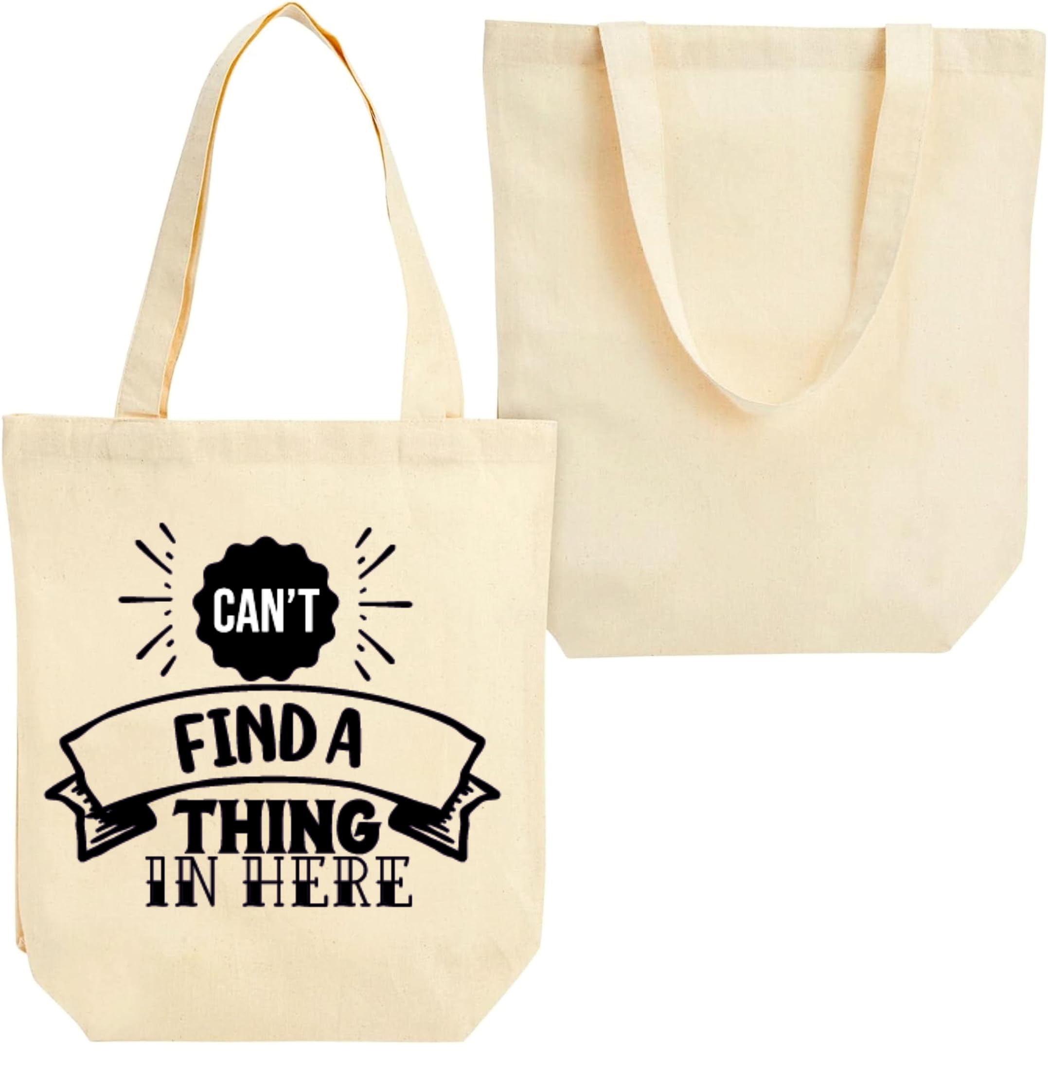 SARITE Canvas Tote Bag, Lightweight Reusable Grocery Shopping Cloth Bags Economical Cotton Tote Bag, Washable Bag, Wear and Tear Resistant Canvas