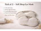 Amfs Store Velvet Neck Pillow with Eye Mask & Ear Buds, 3 in 1 Combo Pack (Multicolored) Pack of 1