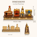 Char Dham Temple Model Yamunotri,Gangotri,Kedarnath,Badrinath 8 INCH