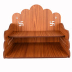 AR ART Dummy 01 Engineered Wooden Wall Mounted Pooja Mandir for Home and Office Size 11.25 x 9.50 x 9.25 Inch Light
