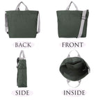 Sangra Women's Canvas Tote Handbag - Versatile Casual Shoulder & Crossbody Work Sling Bag (Dark Olive)