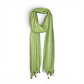 STOLE STUDIO Elegant Luxurious Sequence Viscose Stole Scarf (Green)