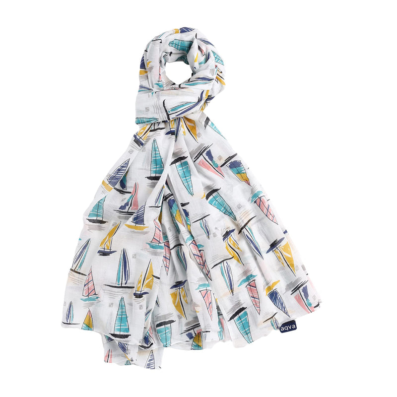 AQVA Printed Cotton Scarf for Women Stylish (Naav) | Head and Face Cover Scarf for Girls with 100% Cotton | Soft & Lightweight Scarves/Stoles for all Weather (72 x 43 in)