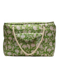 Eddika Quilted Cotton Tote Bag (Floral Print).