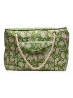 Eddika Quilted Cotton Tote Bag (Floral Print).
