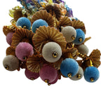 Punjabi Handmade Pastel Multi color with beautiful pom pom tassels Parandi/Paranda | Braided Hair Accessory for Women | (One Piece)
