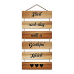 Artvibes Start Each Day with a Grateful Heart Designer Wall Hanging Wooden Art | Quotes Decor Item | Wall Poster | Office Decor | Wall Art Print | Inspirational quotes | Gift Items (WH_3245N)