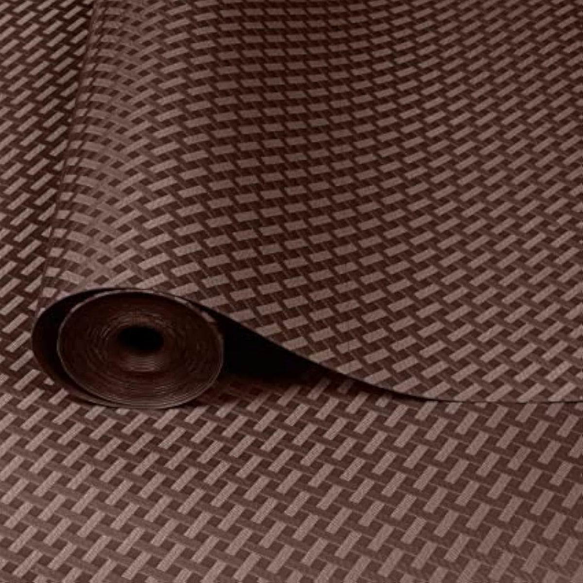 ElastPro EVA Food Grade Washable Anti Slip Mat/Sheet for Fridge, Shelf Liner, Table, Kitchen Drawer mat (CoffeeBrown Crossed Stripe, 3 Meter) Kafalo