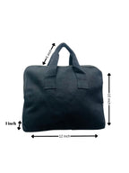Art Of Colours Multipurpose Cotton Tablet Bag with Zipper for Travel,Office & Shopping (Black)