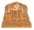 LINGAZ Wall Mounted Wooden Home Pooja Temple Mandir Puja Room Items Stand Office Decor