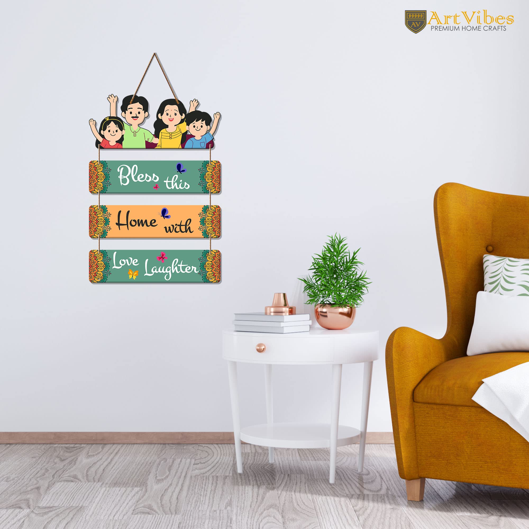 Artvibes Home Quote Wooden Wall Hangings Decor For Home | Living Room | Quotes Decor Item | Home Quotes Wall Hanging | Modern Decor Items | Wall Poster | Artworks Hangings | Unique Gift (WH_6907N)