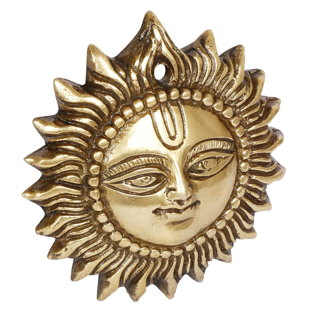 ARTVARKO Brass Sun Brass Wall Hanging for Vastu Home Entrance Door Decoration