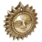 ARTVARKO Brass Sun Brass Wall Hanging for Vastu Home Entrance Door Decoration