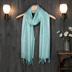 STOLE STUDIO Elegant Luxurious Sequence Viscose Stole Scarf (Sea Green)