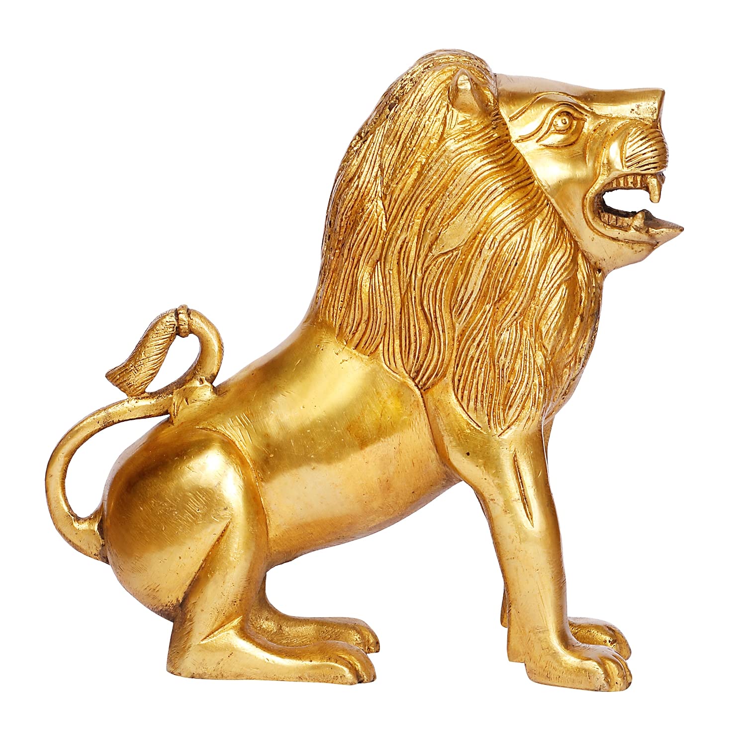 ARTVARKO Brass Lion Statue for Vaastu Shastra and Feng Shui Remedies for Home Décor Statue