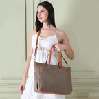 EXOTIC Women's Tote Bag with Crossbody Strap (KHAKI)