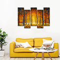 VIBECRAFTS 5 Piece Premium Wall Painting For Home|Office|Living Room|Gift (PTVC5Pcs3_7504) (Multi 1)