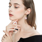 Peasimy Beautiful Real Flowers Dried Pressed Teardrop Earrings for Women Handmade Resin Waterdrop Pressed Dry Flower drop dangle Earrings Jewelry Gifts, Resin, No Gemstone