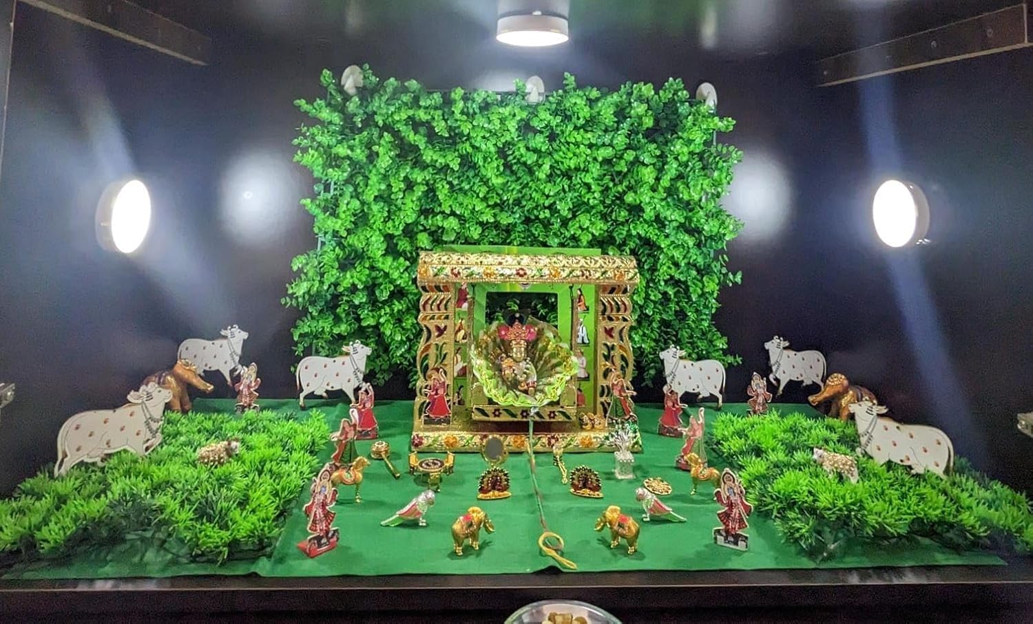 NNJ GROUP Pichwai Cow Design MDF Cutout for Diwali | Dussehra | Rangoli | Pooja | Festival Gift | Wedding Decorations (3 Pair) (6 Cow)