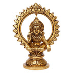 ARTVARKO Brass Lord Ayyappan Ayyappa Sabarimala Swamy Statue Idol Sculpture Blessing for Puja Home Health & Wealth Gold Color 5.25 Inch