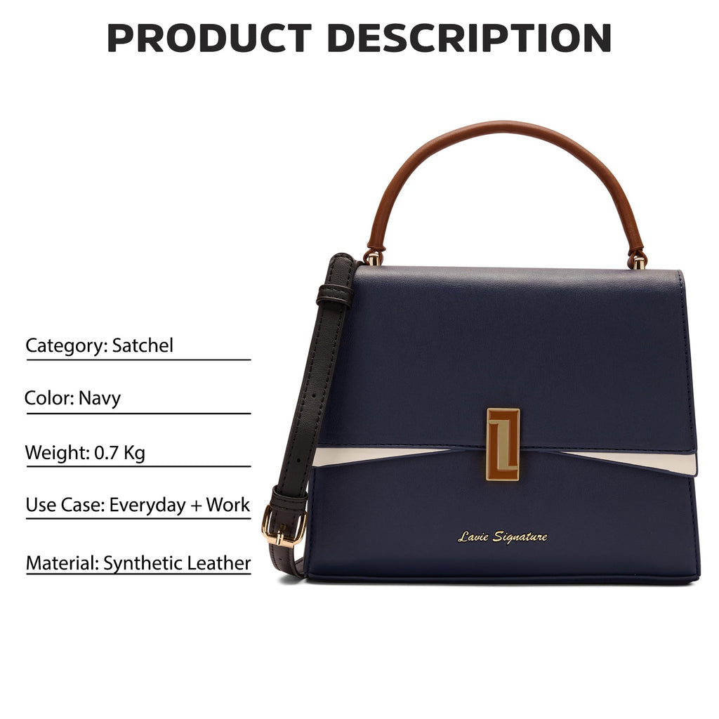 Lavie Signature Women's Avalon Laptop Tote Handbag | Fits Upto 15 Inch Laptop | Laptop Bag for Work | Ladies Purse | Stylish Shoulder Bag | Gift For Women