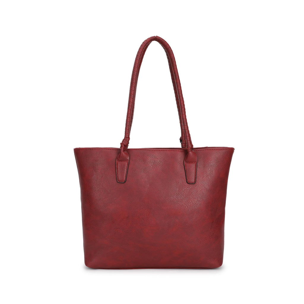 Fastrack Premium Leather Tote Bag for Women, Ladies and Girls | Structured Spacious Tote Bag for Work, Office and College
