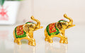 Prince Home Decor & Gifts Carved Aluminium Metal Elephant Showpiece Royal Metal Elephant for Decoration and Gift Purpose
