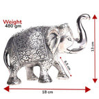 KridayKraft Metal Elephant Silver Color for Showpiece Enhance Your Home,Office & Table and Gift for Have House Warming Anniversaries, Birthday..