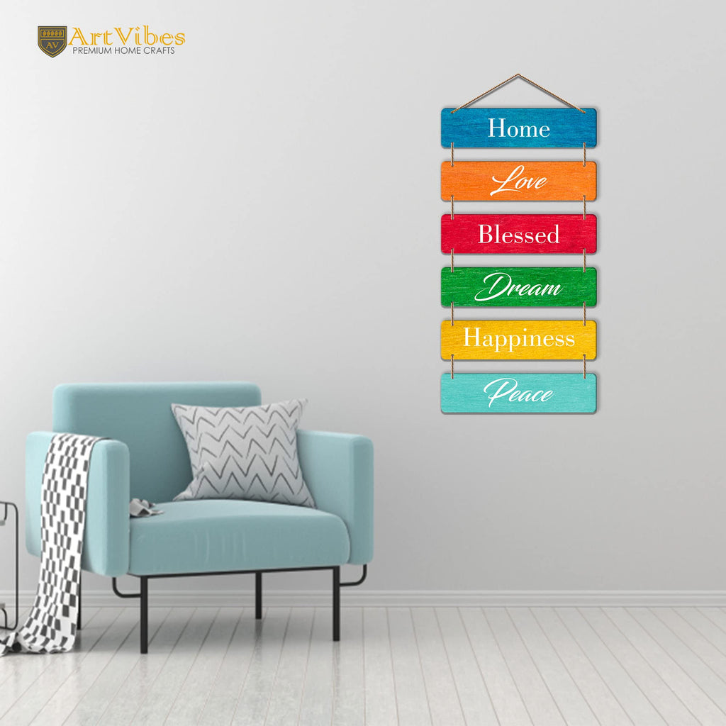 Artvibes Positive Affirmation Wooden Wall Hanger for Home Decor | Wall Art For Hall | Quotes Decor Item | Wall Accent | Office Decor | Wall Art Print | Inspirational quotes | Gift Items (WH_3203NN)