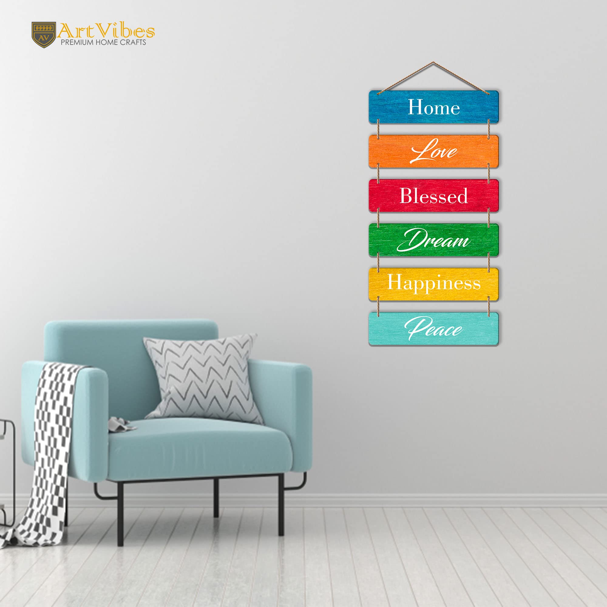 Artvibes Positive Affirmation Wooden Wall Hanger for Home Decor | Wall Art For Hall | Quotes Decor Item | Wall Accent | Office Decor | Wall Art Print | Inspirational quotes | Gift Items (WH_3203NN)