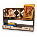 Zesta Wooden Mandir for Home Big Size | DIY Pooja Mandir with LED Spot Light | Devghar Cabinet for Living Room or Office | Wall Mounted Pooja Unit for Home (Double Step)
