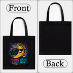 Kirmada Black Cotton Tote Bag | Swag Wahi Soch Nayi Design | Trendy Desi Humor Tote for College, Shopping & Daily Use | Zipper Closure | Reusable Eco Friendly Gift for Girls & Boys