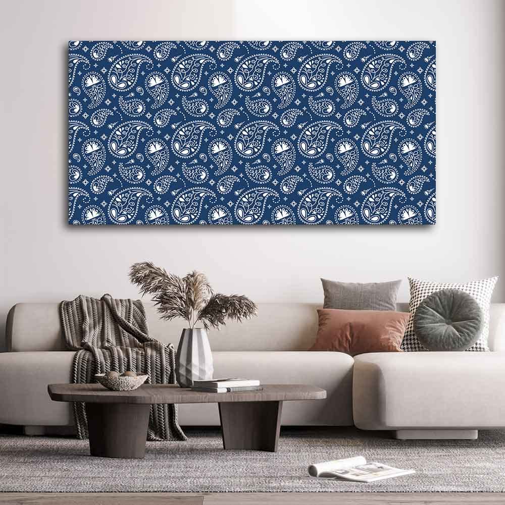 VIBECRAFTS Canvas Paintings for Living Room Drawing Room Decorative Paisley Canvas Wall Painting Fitted With Wooden Frame for Home | Office | Gift (PTVCH_2416N)
