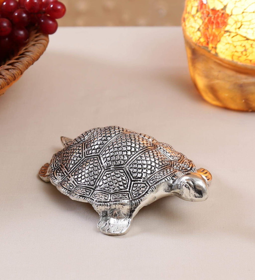 KridayKraft Metal Turtle (Tortoise for Vastu Feng Sui) kachua Yantra for Good Luck, Gift for Career and Luck Home Decoration
