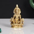 ARTVARKO Brass Kuber Murti Lord of Treasure Wealth Maharaj Kuber Statue for Tijori Locker Money Safe Kubera Idol 3 Inch Gold