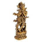 ARTVARKO Brass Lord Krishna Idol Murti Statue for Temple Home Office Gifts (12 inches)