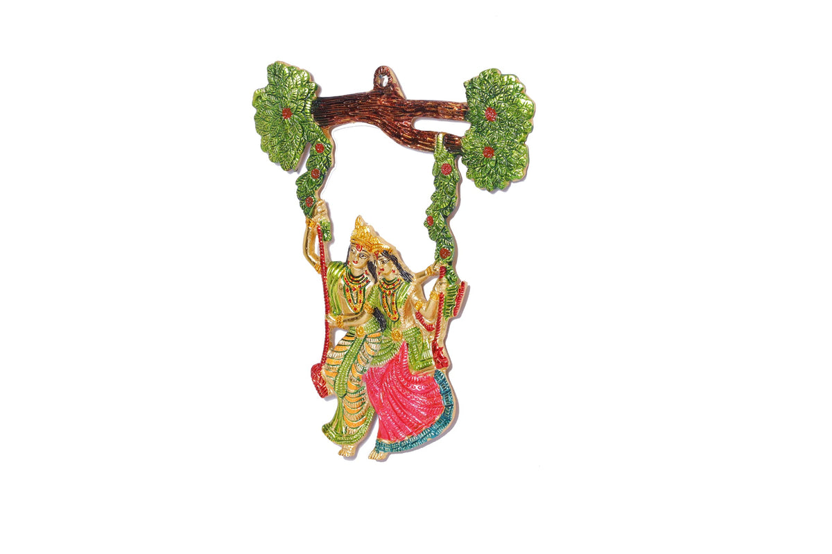 Prince Home Decor & Gifts Metal Religious Wall Hanging, Multicolour, 32 x 15 x 1.5 cm
