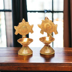 KridayKraft Aluminium Diya for Puja | Pooja Accessory for Home Mandir