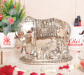 KridayKraft Kamdhenu Cow & Calf with Bal Gopal Krishna Metal Statue Vastu Idol for Good Luck, Wealth & Prosperity, Feng Shui Showpiece for Home, Office & Housewarming Gift (Silver)