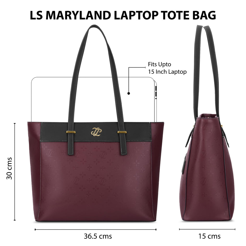 Lavie Signature Women's Maryland Colourblock Tote Laptop Bag | Tote Laptop Bag for Work | Ladies Purse | Stylish Shoulder Bag | Gift for Women