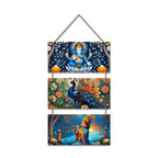 Artvibes Ganesha & Kartikeya Spiritual Auspicious Wooden Art Work Wall Hanging | Spiritual Decor Items | Paintings | Wall Poster | Vastu Art Prints| Stylish Modern Decor Item | Gift Items (WH_9424N)